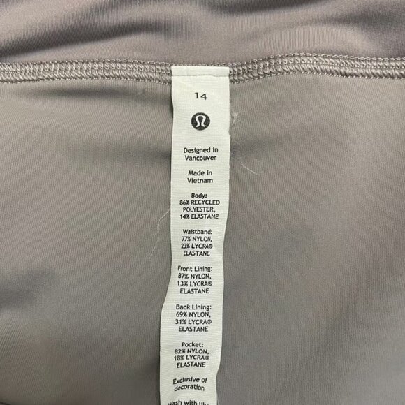 Lululemon Pace Rival Mid-Rise Skirt in Plisse Bloom Multi / Mauve Grey sz 14 - Picture 11 of 11